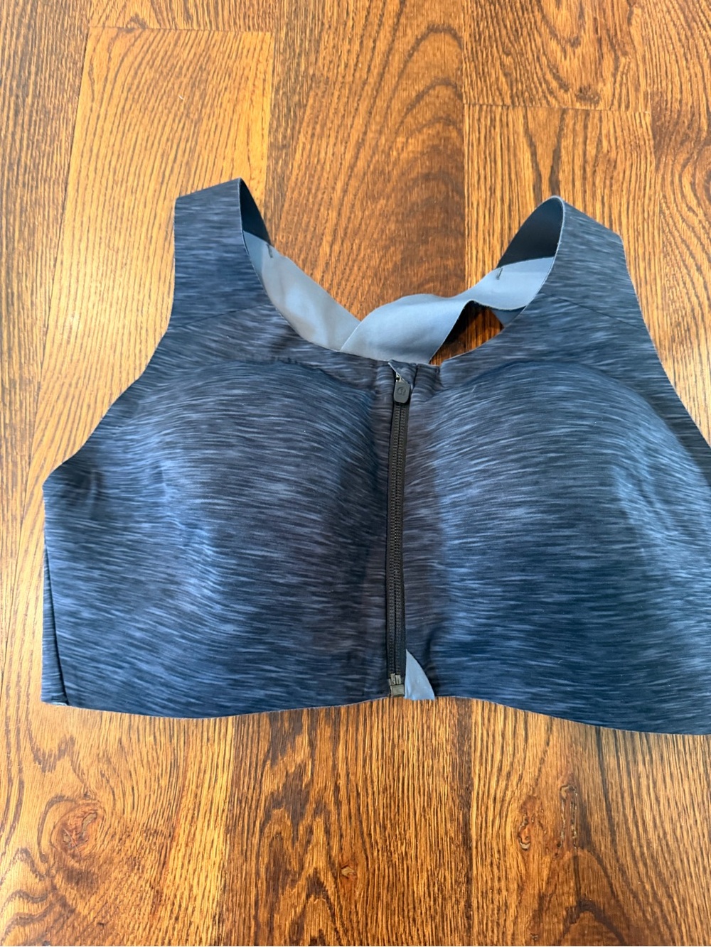 Lululemon Front-Zip Heathered Black Sports Bra